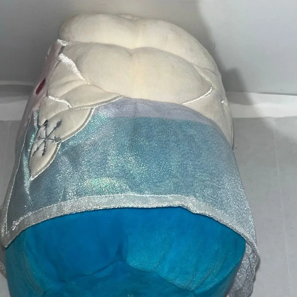 Disney Frozen Elsa‎ Squishmallows Plush Blue Silver Shimmer Cape Kellytoy 10-12